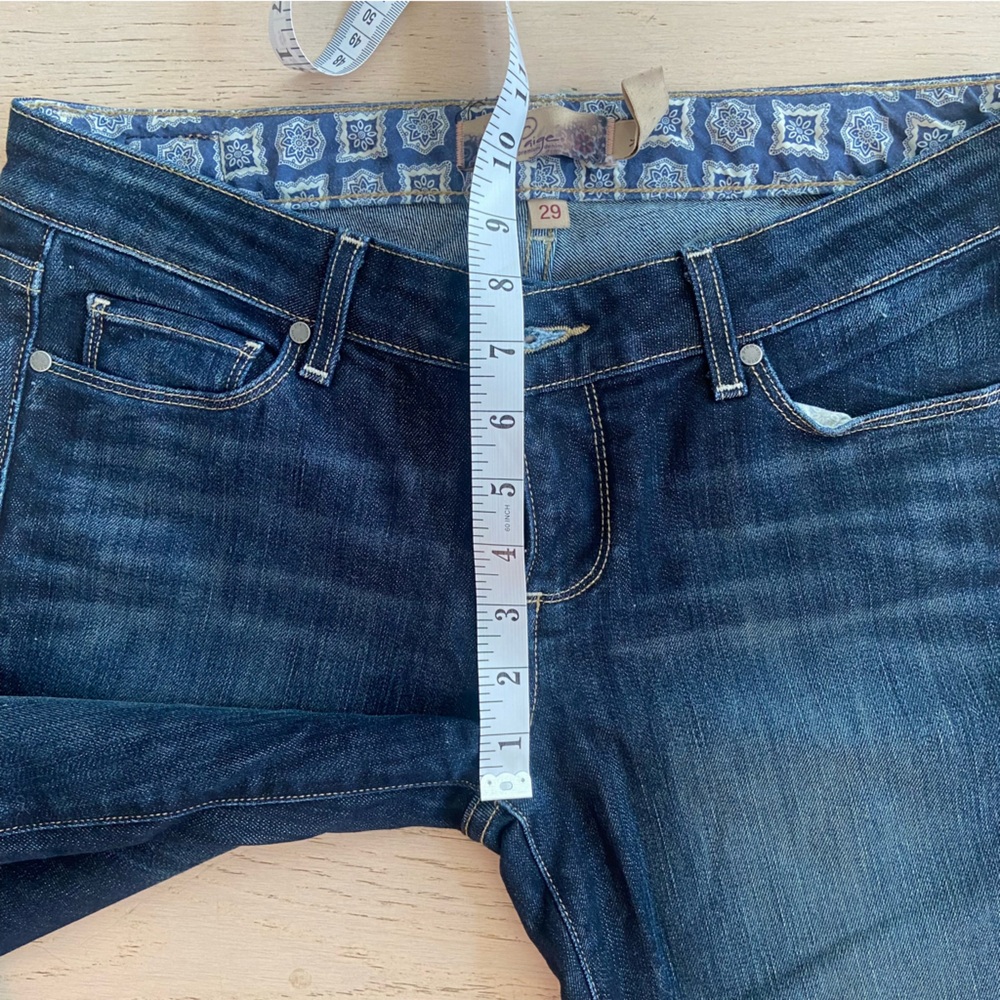 PAIGE Laurel Canyon Bootcut Jeans 29 Long 33.5 Inseam Low Rise Y2K Tall EUC - Picture 9 of 10